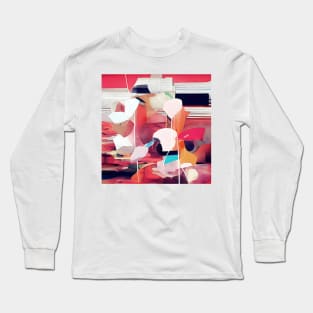 Bold Colorful Abstract Collage Long Sleeve T-Shirt